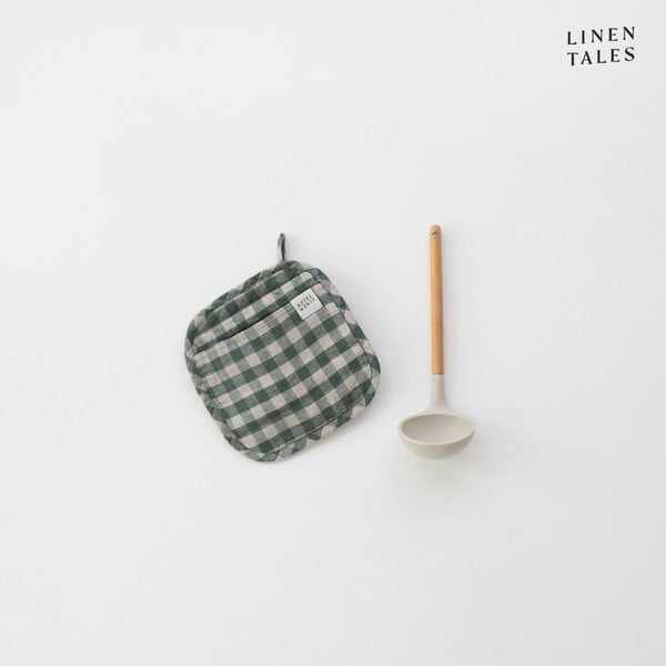 Lněná chňapka Forest Green Gingham – Linen Tales