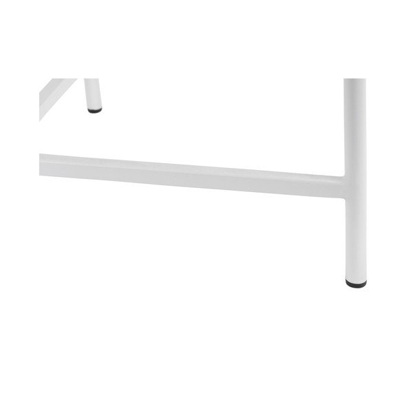 Bílý kovový kulatý konferenční stolek ø 50 cm Meseta  – Leitmotiv-image-3