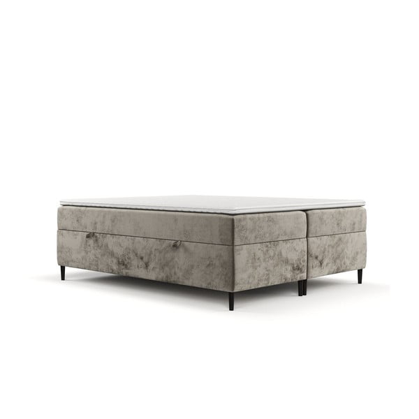 Světle hnědá boxspring postel s úložným prostorem 180x200 cm Araya – Maison de Rêve