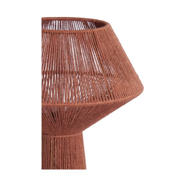 Červená stolní lampa se stínidlem z juty (výška 47 cm) Fugia – Light & Living-image-2