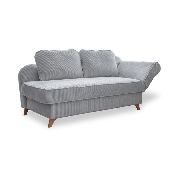 Světle šedá manšestrová lenoška (pravý roh) Chic Charlotte – Miuform