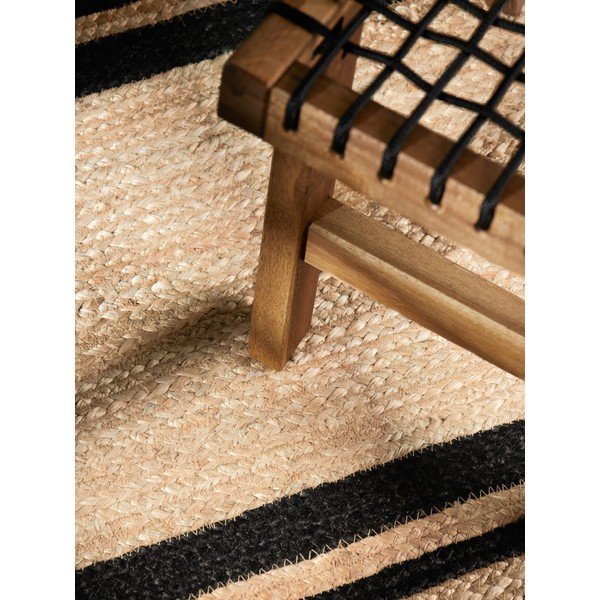 Černý/v přírodní barvě oboustranný/ručně tkaný jutový běhoun 80x250 cm Looma – Hanse Home-image-4