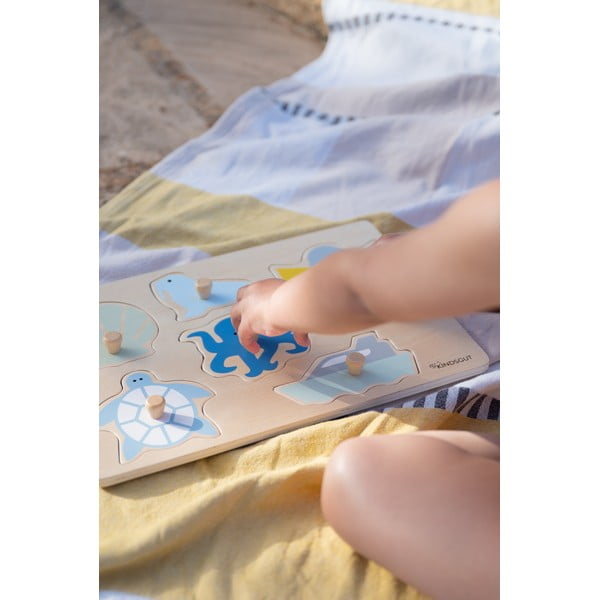 Dřevěné vkládací puzzle (počet dílků 6) Ocean – Kindsgut-image-1