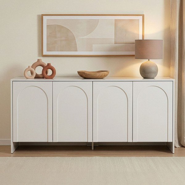 Bílá komoda 180x80x45 cm Arlen  – Kalune Design-image-1