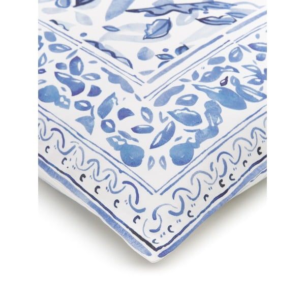 Modro-bílé povlečení na jednolůžko z bavlněného saténu Westwing Collection Ryle, 155 x 220 cm-image-3