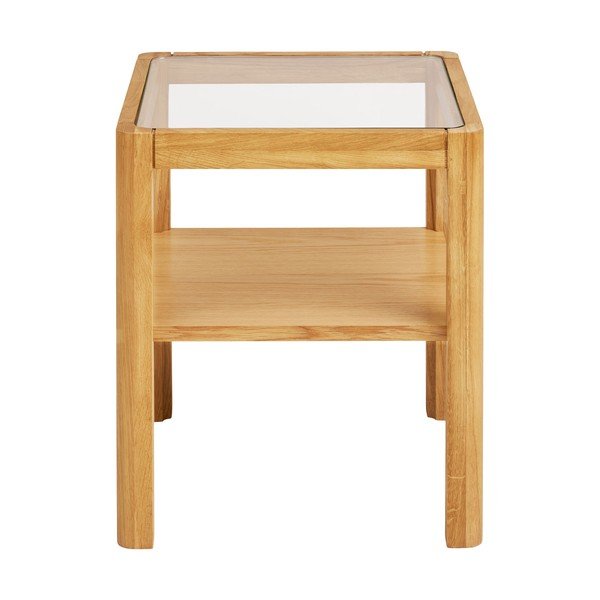 Odkládací stolek se skleněnou deskou 40x40 cm Lourmarin – House Nordic-image-2