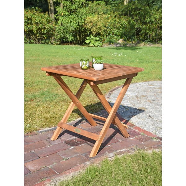 Zahradní odkládací stolek z masivu akácie 50x50 cm Cleveland – Garden Pleasure-image-1