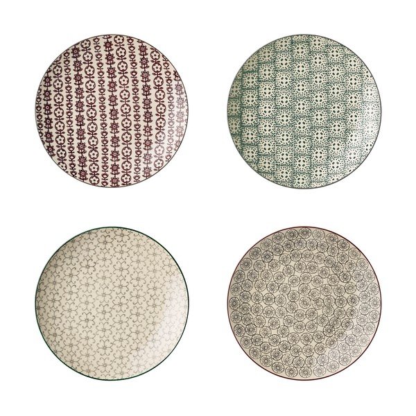 Sada 4 kameninových dezertních talířů Bloomingville Karine, ø 20 cm