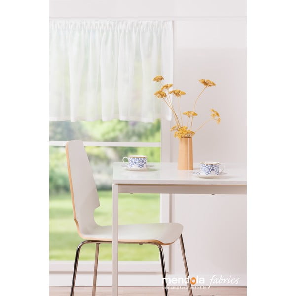Bílá voálová záclona 150x50 cm Avenue – Mendola Fabrics-image-1