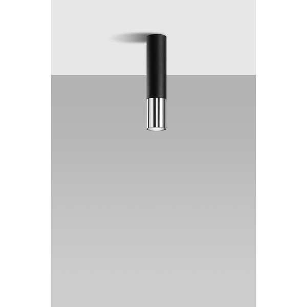 Černé/ve stříbrné barvě kovové stropní svítidlo ø 6 cm Longbot – Sollux-image-2