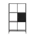 Černá kovová knihovna 80x138 cm Malibu – Unique Furniture