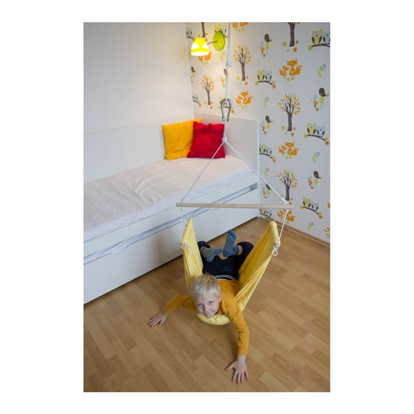 Žluté houpadlo se zavěšením do stropu Hojdavak Junior-image-1