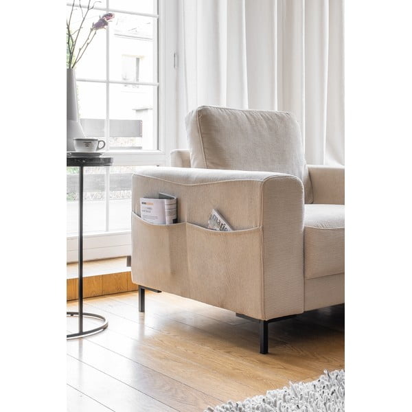 Béžové manšestrové křeslo Lofty Lilly – Miuform-image-3