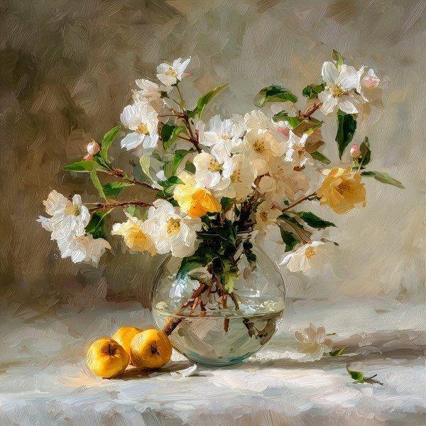 Tištěný obraz s rámem 70x70 cm Apple Flowers – Styler