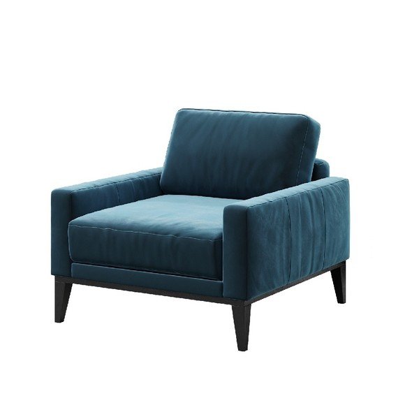 Modré sametové křeslo MESONICA Musso-image-2