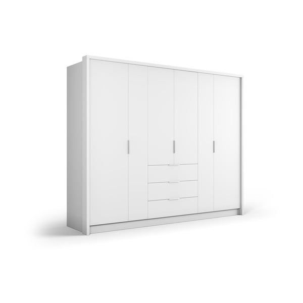 Bílá šatní skříň 255x217 cm Wells - Cosmopolitan Design-image-2