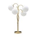 Bílá/ve zlaté barvě stolní lampa se skleněným stínidlem (výška 74 cm) Glamy – Mauro Ferretti