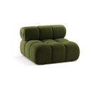 Zelený modul pohovky z textilie bouclé (středový díl) Bellis – Micadoni Home