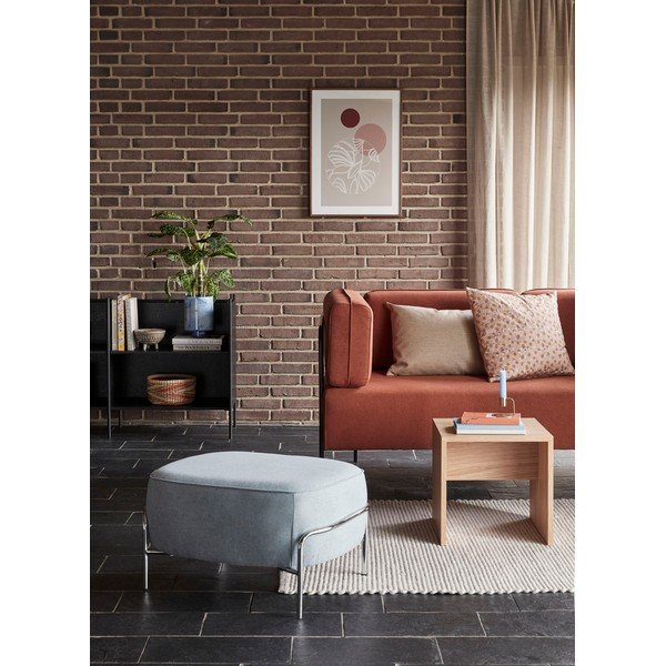 Oranžová pohovka s kovovou konstrukcí Hübsch Block-image-4