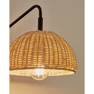 Nástěnné svítidlo v černo-přírodní barvě ø 23 cm Damila – Kave Home