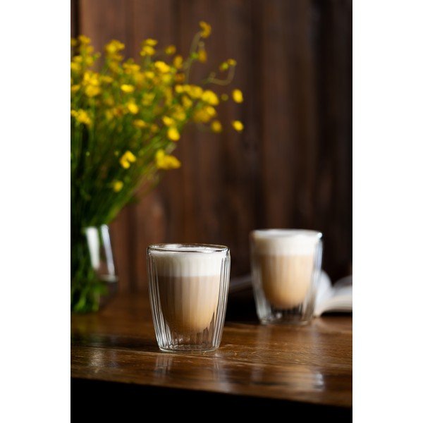 Skleněné hrnky v sadě 2 ks na cappuccino 250 ml Livio Duo – Vialli Design-image-4