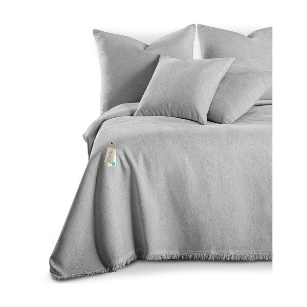 Světle šedý přehoz z žinylky 220x240 cm Talo – Filumi