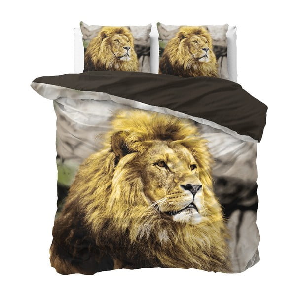 Bavlněné povlečení na dvoulůžko Sleeptime Lion, 200 x 220 cm