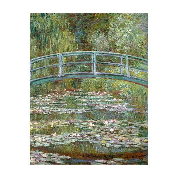 Obraz Claude Monet - Bridge Over a Pond of Water Lilies, 90x70 cm