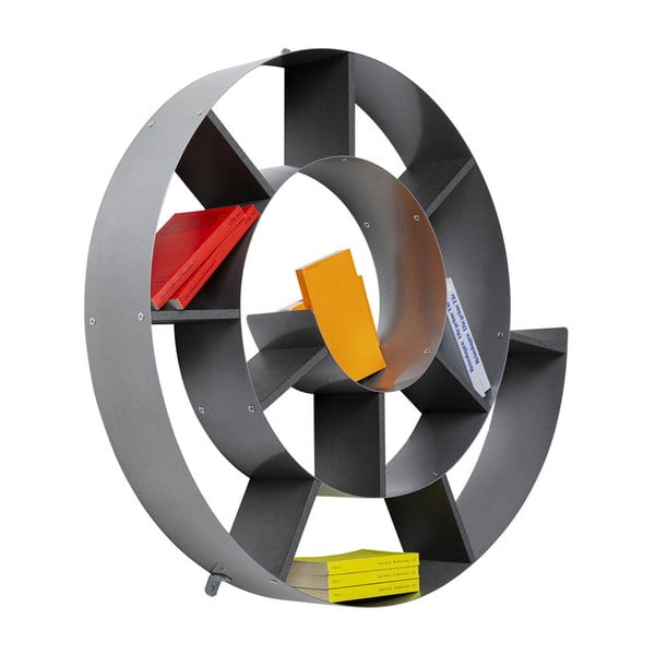 Černá nástěnná knihovna Kare Design Snail-image-1