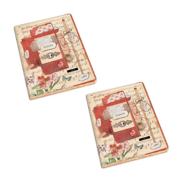 Sešity v sadě 2 ks 192 stránek formát A5 Love – Kartos-image-1