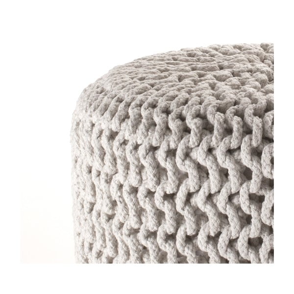 Krémový pletený puf Tomasucci Knit-image-2