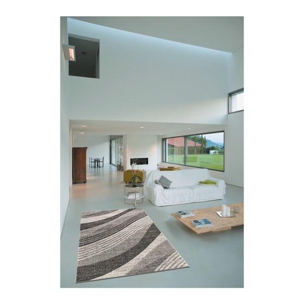 Šedý koberec Webtappeti Intarsio Wave, 160 x 230 cm