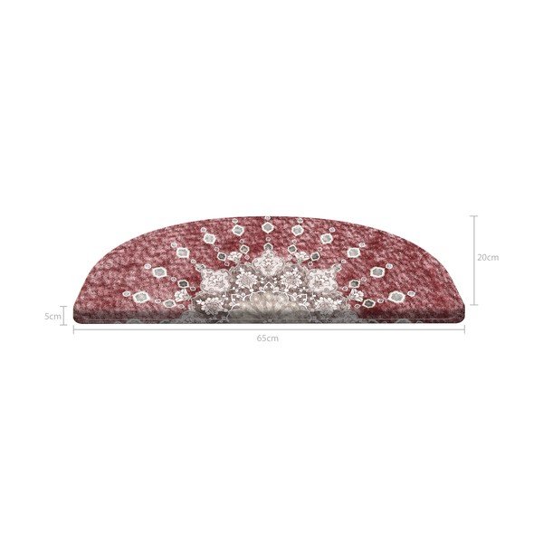 Červené nášlapy na schody v sadě 16 ks 65x20 cm Chakra - Vitaus-image-4