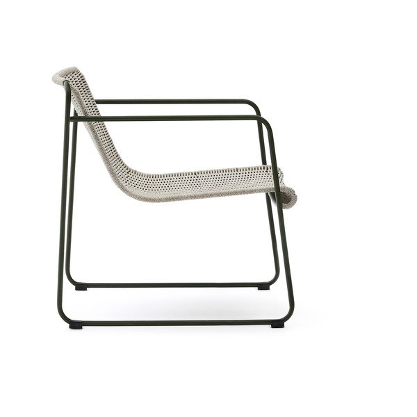 Šedozelené kovové zahradní křeslo Maurina – Kave Home-image-3