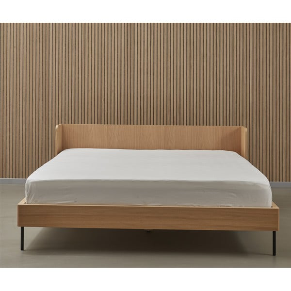 Dvoulůžková postel v dekoru dubu 160x200 cm v přírodní barvě Wrap – Bonami Selection-image-4