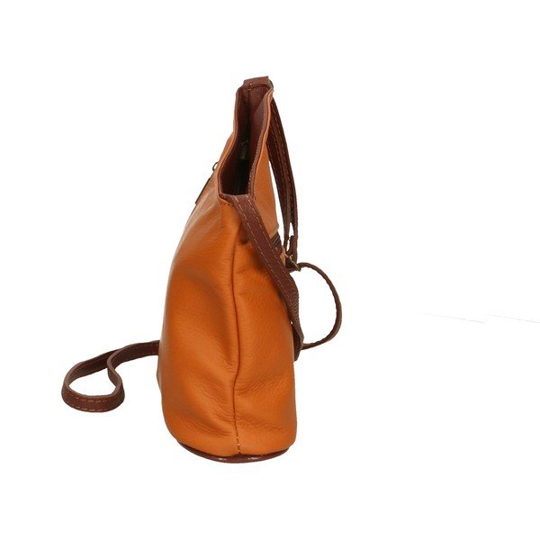 Koňakově hnědá kožená kabelka Chicca Borse Garturo-image-2