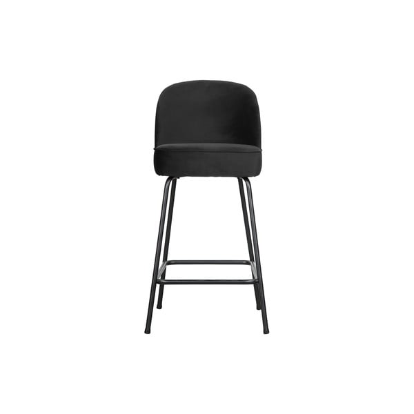 Černá barová židle BePureHome Vogue Velvet, výška 89 cm