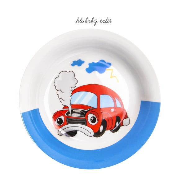 3dílný dětský porcelánový jídelní set Orion Cars-image-4