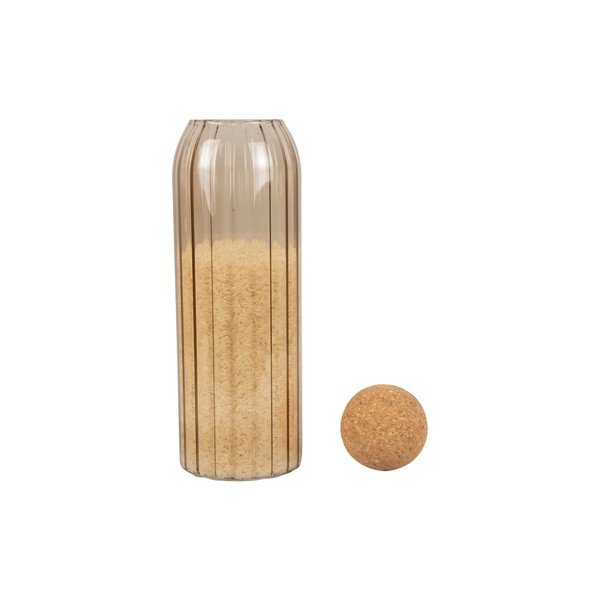 Hnědá skleněná dóza s korkovým víkem PT LIVING Gem, výška 28,5 cm-image-2
