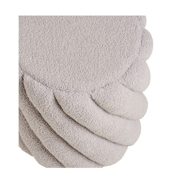 Šedý taburet z textilie bouclé Sana – House Nordic-image-2