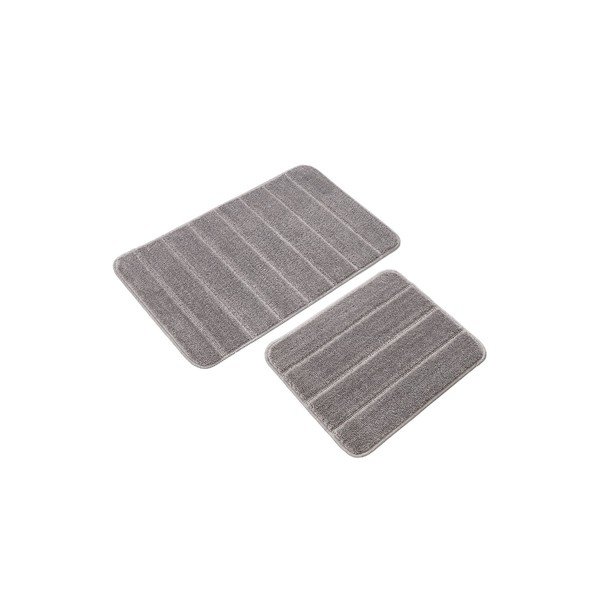 Šedé koupelnové předložky v sadě 2 ks 50x80 cm Yeni Cizgli – Foutastic