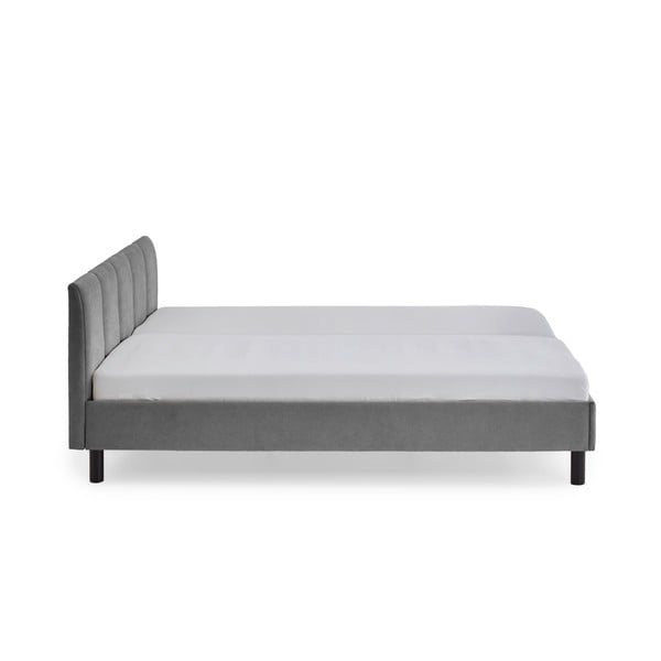 Šedá čalouněná dvoulůžková postel bez roštu 180x200 cm Joker – Meise Möbel-image-3