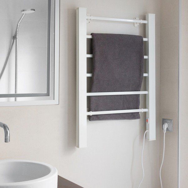 Bílý elektrický žebřík na ručníky InnovaGoods Towel Rail-image-3