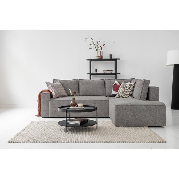 Světle šedá rozkládací rohová pohovka (pravý roh) Brave Dave – Miuform-image-4