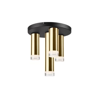 Stropní svítidlo pro 4 žárovky v černo-zlaté barvě LAMKUR Diego, ø 30 cm