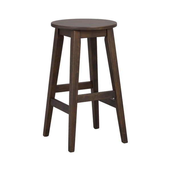 Tmavě hnědé barové stoličky v sadě 2 ks z dubového dřeva (výška sedáku 65 cm) Austin – Rowico-image-2