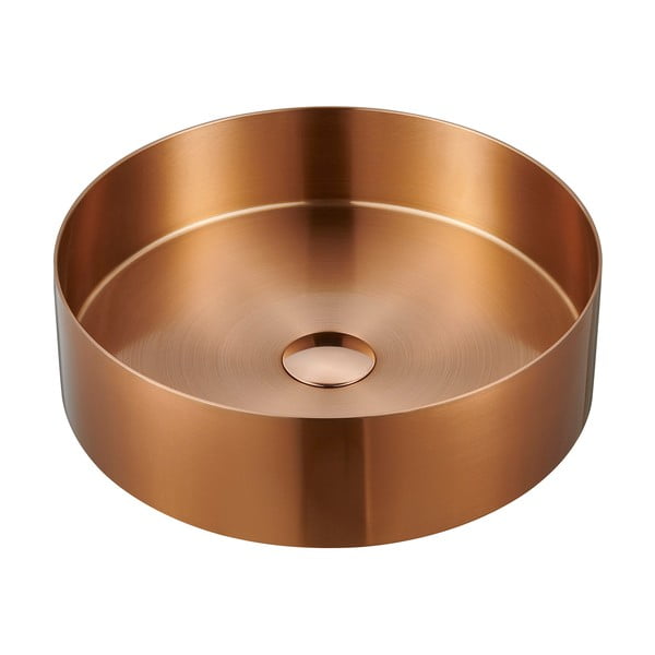 Kulaté umyvadlo nerezové v měděné barvě ø 38 cm Aurum – Sapho
