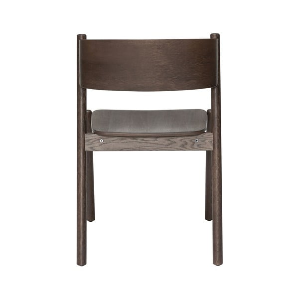 Hnědá jídelní židle z dubového dřeva Oblique - Hübsch-image-3