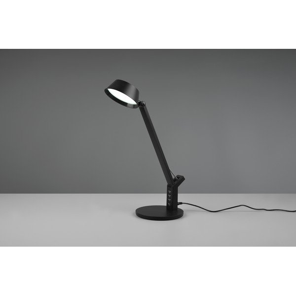 Matně černá LED stmívatelná stolní lampa (výška 40 cm) Ava – Trio-image-1