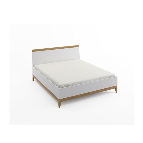 Dvoulůžková postel z masivního borovicového dřeva SKANDICA Livia High Bed, 140 x 200 cm